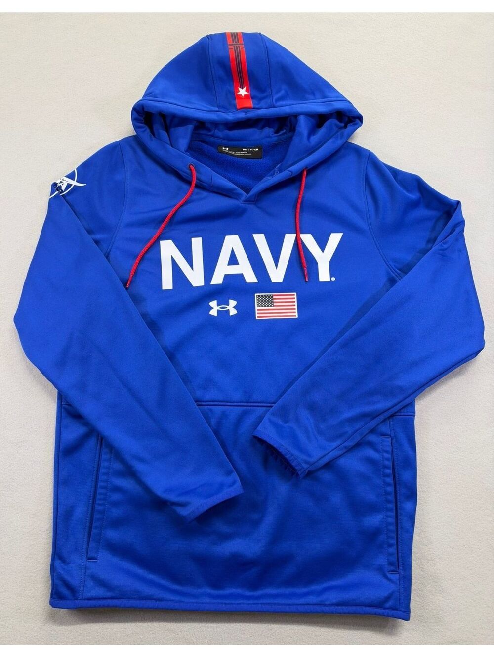 Under Armour Navy Midshipmen 2022 NASA Special Games Hoodie Mens Small Blue
